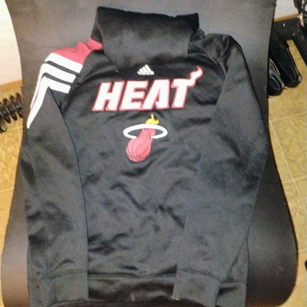 Adidas Miami Heat Black Pullover Size LG